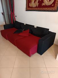 Divano con sedute estraibili 