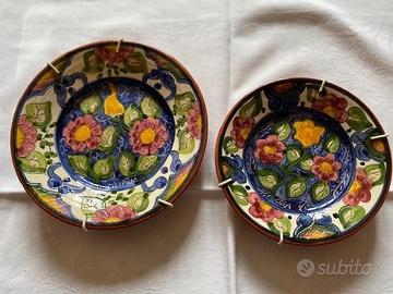 COPPIA PIATTI DIPINTI A MANO
