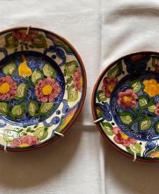 COPPIA PIATTI DIPINTI A MANO
