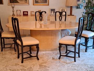 Camera da pranzo vintage anni 70 Aldo Tura -