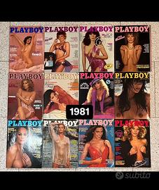 Playboy ed italuana 12 numeri anno 1981