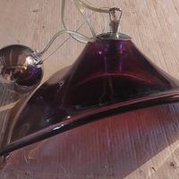 lampadario foglia color viola