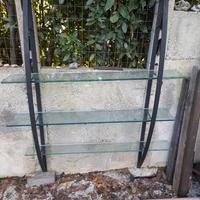 mensola in ferro e vetro 