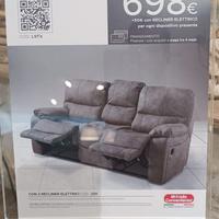 Divano a 3 posti elettrico e 2 poltrone elettriche