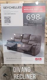 Divano a 3 posti elettrico e 2 poltrone elettriche