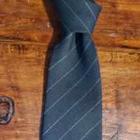 Cravatta Etro, nera e grigia, 100% lana