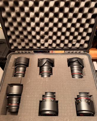 Set di 6 lenti Samyang prime attacco EF