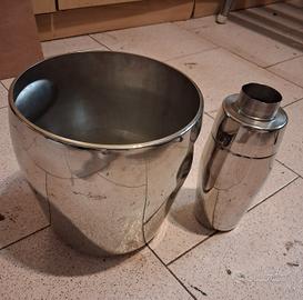Cestello secchiello ghiaccio e shaker liquori