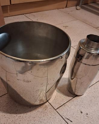 Cestello secchiello ghiaccio e shaker liquori