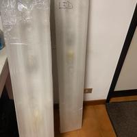 Plafoniere doppio neon 125 cm complete di neon