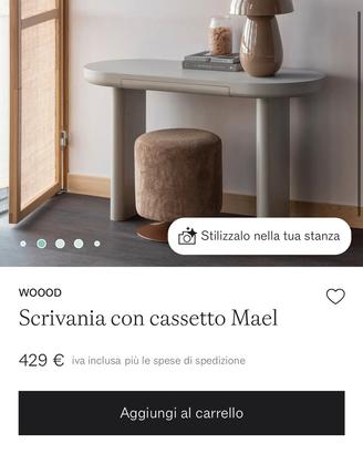 Nuevo Scrivania con cassetto Mael