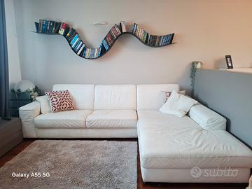 divano con penisola in pelle Poltrone e Sofà 