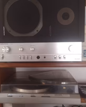 Impianto Hi-Fi Grundig Vintage V1000 T1000 PS2500