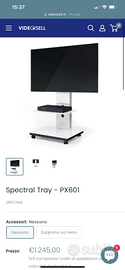 Porta TV con rotelle Spectral Tray PX601 di design