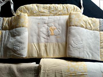 Set da lettino imbottito poco usato CHICCO 