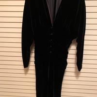 Max Mara - Elegante vestito velluto nero tg 40