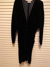 Max Mara - Elegante vestito velluto nero tg 40