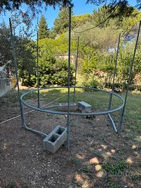 Trampolino 2,40 con rete di protezione