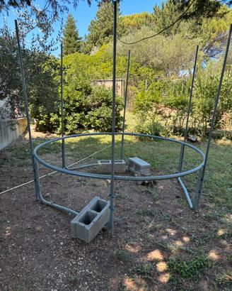 Trampolino 2,40 con rete di protezione