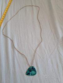collana con ciondolo svuota tutto verde riflessi