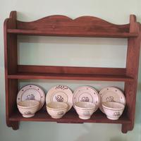 Piattaia rustica in legno con decorazione girasole