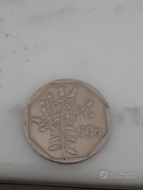 Moneta 50 cent Malta 2001