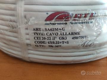 Cavo allarme 6x0,22+T+S