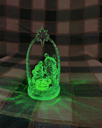 presepe luminoso led cristallo plastica natale