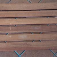 Tavolino basso in ciliegio da giardino