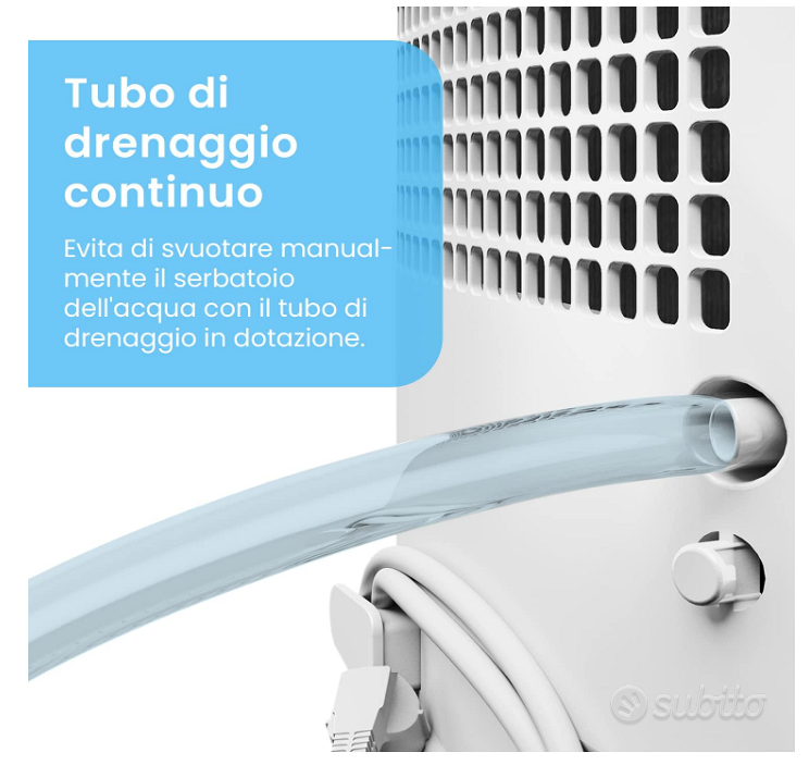 Pro Breeze Deumidificatore 12L/giorno con sensore e display di