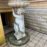 Statua angioletto per fontana da giardino