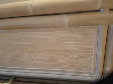 Letto matrimoniale etnico in bambù