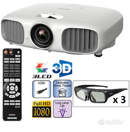 Videoproiettore 3D Epson EHTW 5900 + telo motorizz