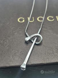 COLLANA GUCCI ORO LARIAT CHIODO