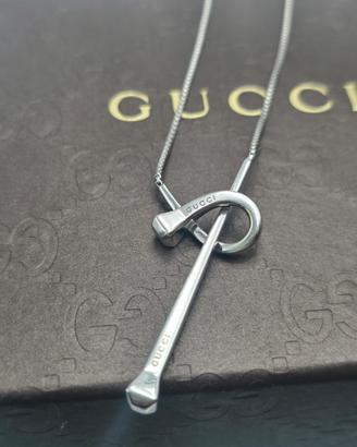 COLLANA GUCCI ORO LARIAT CHIODO