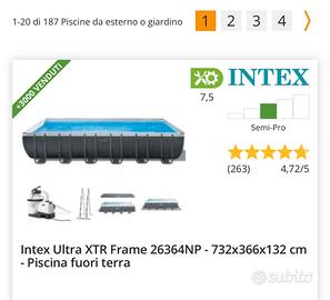 Piscina Intex metri 7.32x3.66x1.32