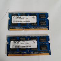 Memoria RAM da 2 GB cadauna per notebook 