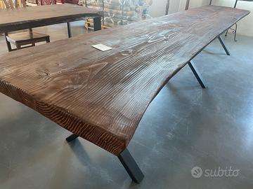 Tavolo in legno stile rustico cm 420x87x80h