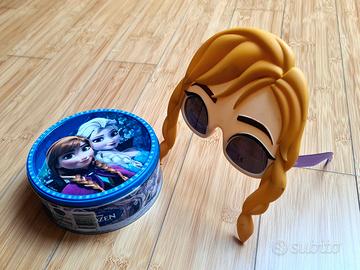 Scatola biscotti danesi e maschera occhiali Frozen