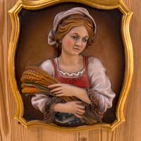 Bassorilievo in legno dorato