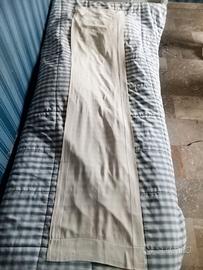 Sciarpa donna in seta beige con rifinitura a giorn