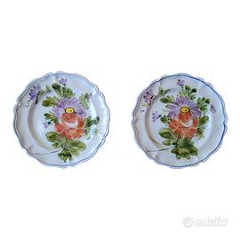 Coppia di piatti in ceramica ABC