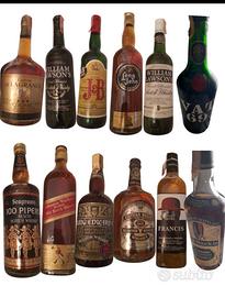 Bottiglie whisky anni 60/70