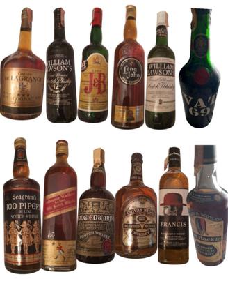 Bottiglie whisky anni 60/70