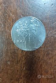 Moneta 100 Lire Italiana - Anno 1987 (Minerva)