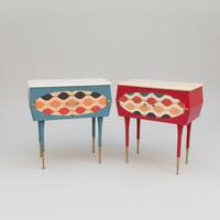 Coppia comodini Stile Retrò/Pop Art Style