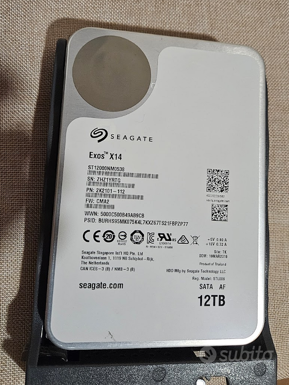 4x HDD Seagate Exos X14 12TB - Informatica In vendita a Milano