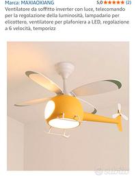 Ventilatore lampadario da soffitto elicottero