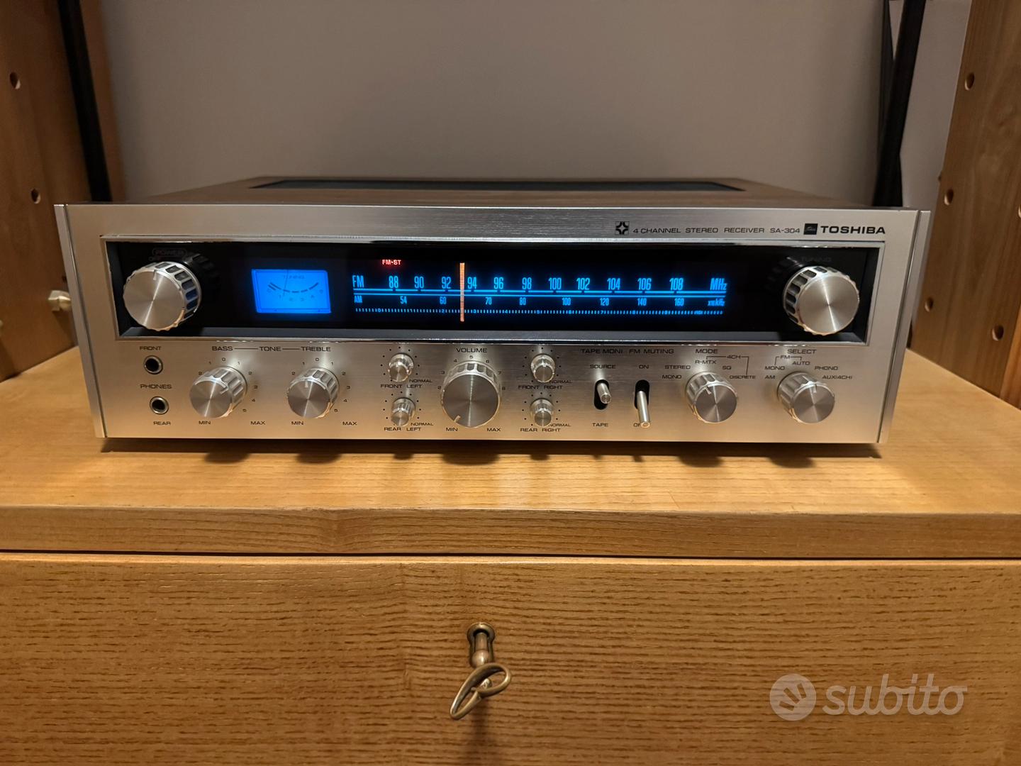 東芝オーディオレシーバーアンプSA-304 TOSHIBA 4チャンネルステレオレシーバー 東芝オーディオレシーバー