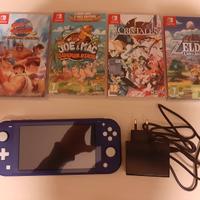 Nintendo switch lite con 5 giochi e caricatore